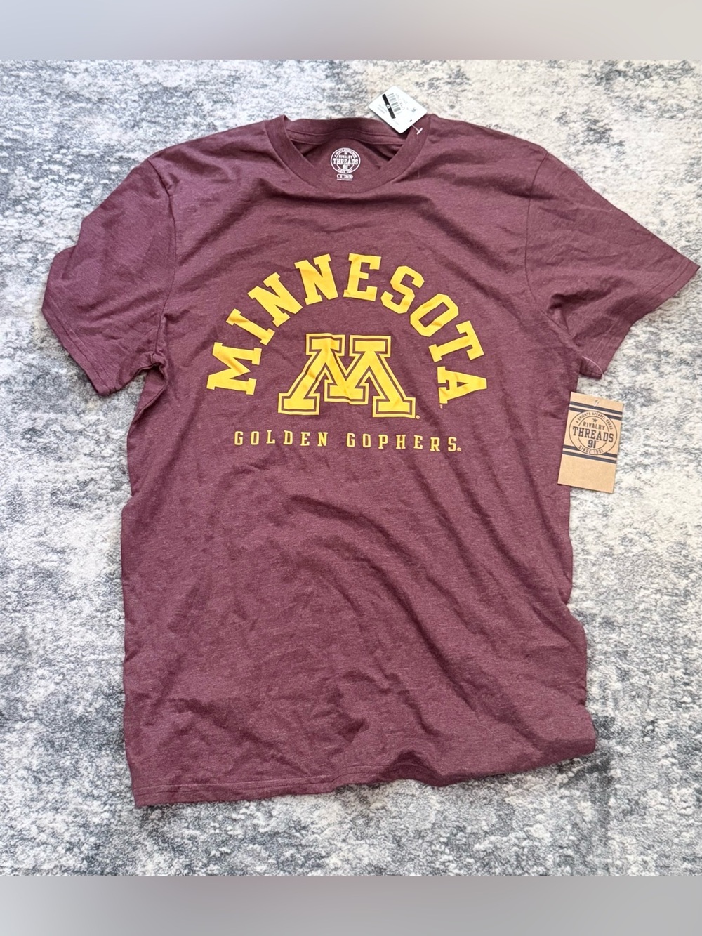 Rivalry Threads Minnesota Golden Gophers Maroon & Gold Short Sleeve Tee